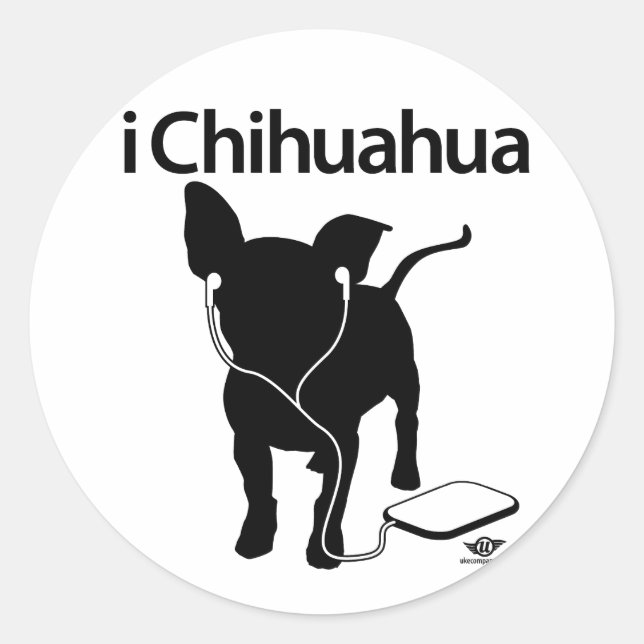 Chihuahua! Runt Klistermärke (Framsida)