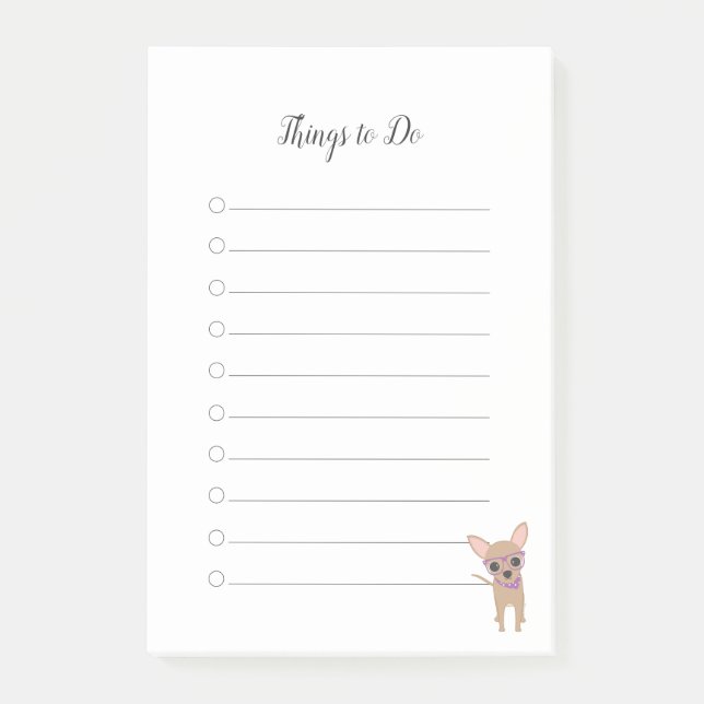 Chihuahua Sak to Do Post-it Block (Framsida)