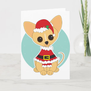 Chihuahua Santa Helgkort
