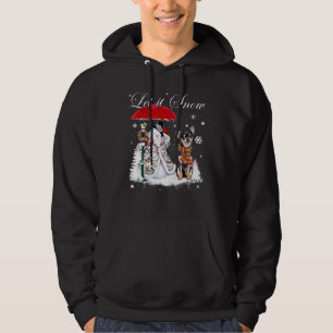 Chihuahua Santa Hund jul Snögubbe Julafton Pajama Hoodie