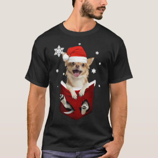 Chihuahua Santa in my Pocket jul Facts Julafton T Shirt
