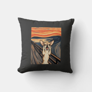 Chihuahua Scream Expressionist Hundkonst_1 Kudde