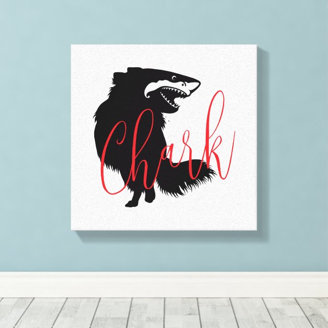 Chihuahua + Shark = Chark Canvastryck (Insitu (trägolv))