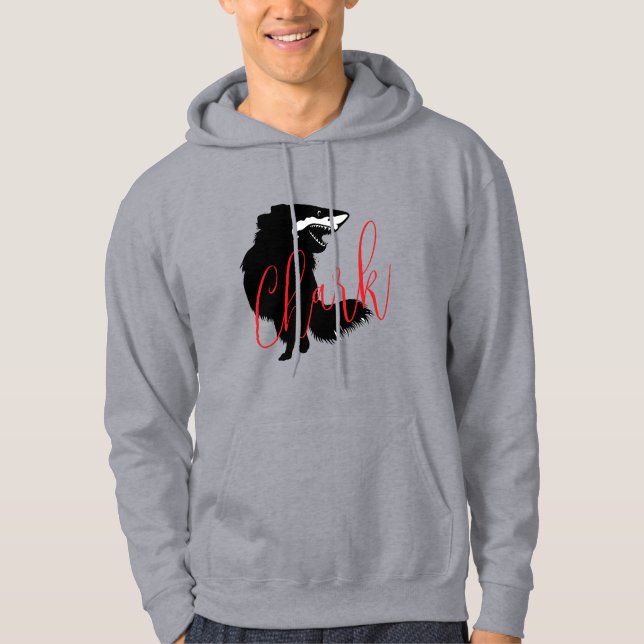 Chihuahua + Shark = Chark Hoodie (Framsida)