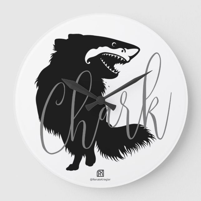 Chihuahua + Shark = Chark Stor Klocka (Framsida)