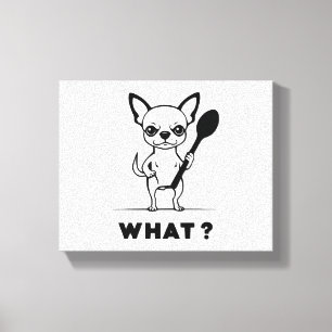 Chihuahua sked överraskning rolig hund konst canvastryck