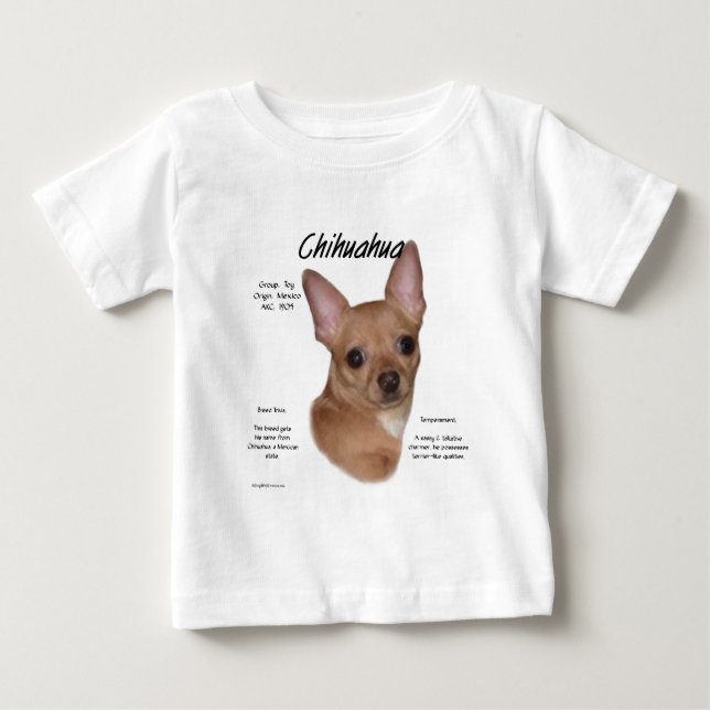 Chihuahua (slät) historikdesign tee shirt (Framsida)