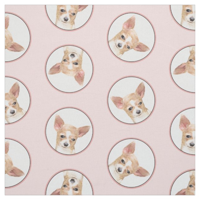 Chihuahua Smooth Jackar måla Original Hund Art Tyg (Provkarta)
