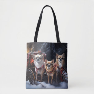 Chihuahua Snowy Sleigh-juldekretet Tygkasse