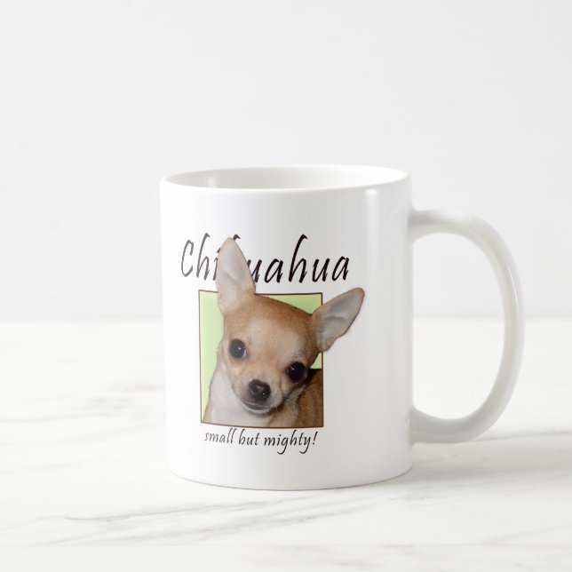 Chihuahua som är liten men mycket kaffemugg (Höger)