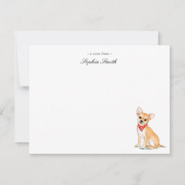 Chihuahua söt Anpassningsbar Flat Tackkort Tack Kort