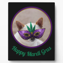 Chihuahua söt Lycklig Mardi Gras sparkly mask