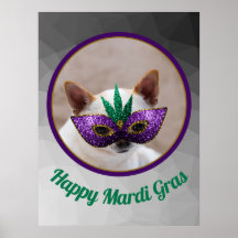 Chihuahua söt Lycklig Mardi Gras sparkly mask