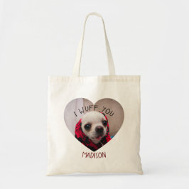 Chihuahua söt väva om ditt hjärtfoto från kärlek V Tygkasse