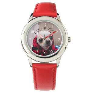 Chihuahua söt wuff om du har kärlek Valentineser m Armbandsur