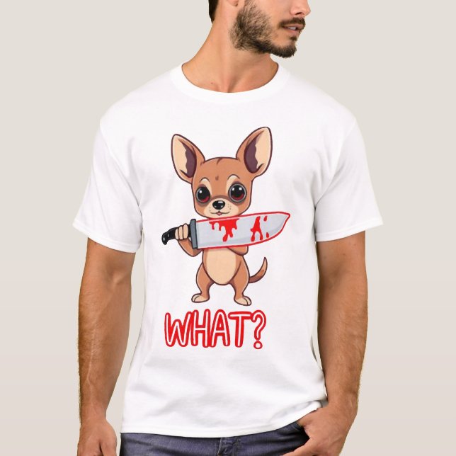 Chihuahua Sött Litet Valp T Shirt (Framsida)