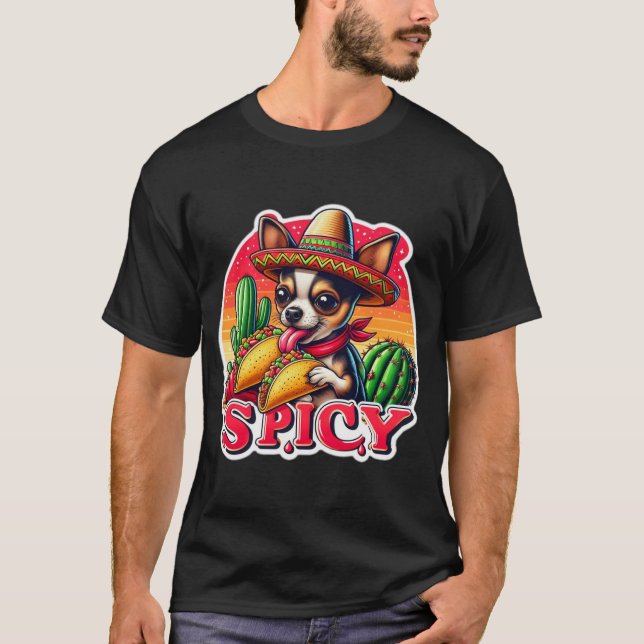 CHIHUAHUA SPICY 3 T SHIRT (Framsida)
