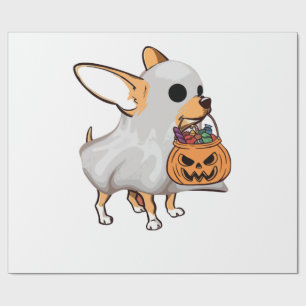 Chihuahua-spöke pumpa Halloween-tröja Presentpapper