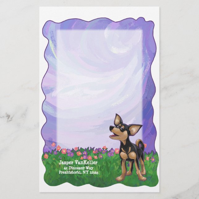 Chihuahua Stationery Brevpapper (Framsida)