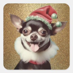 Chihuahua Sticker Fyrkantigt Klistermärke