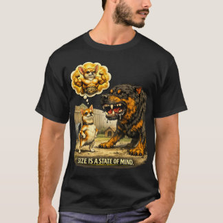 Chihuahua Storlek Är Ett Sinnesstämning Rolig Hund T Shirt