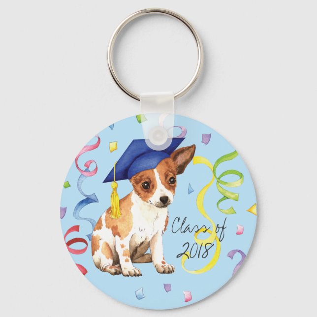 Chihuahua Student Nyckelring (Framsida)