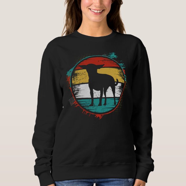 Chihuahua Sunset Hund T Shirt (Framsida)