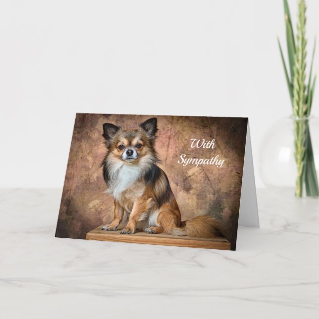 Chihuahua Sympathy Card Kort (Framsida)