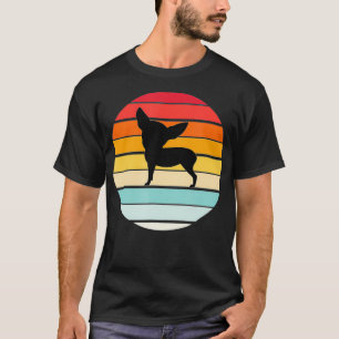 Chihuahua Tailless Hund Retro Vintage Silhouette B T Shirt