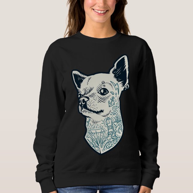 Chihuahua Tattoo T Shirt (Framsida)