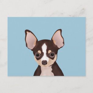 Chihuahua tecknad vykort