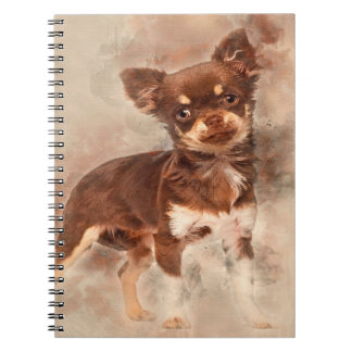 Chihuahua tittar vid camer_Hund älskare Anteckningsbok