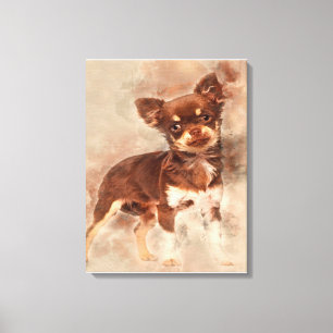 Chihuahua tittar vid camer_Hund älskare Canvastryck