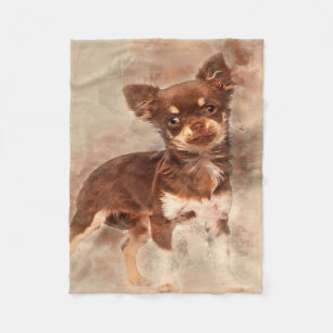 Chihuahua tittar vid camer_Hund älskare Fleecefilt
