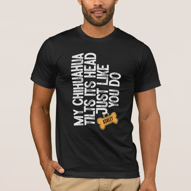 Chihuahua Tlits huvud som du T Shirt (Framsida)