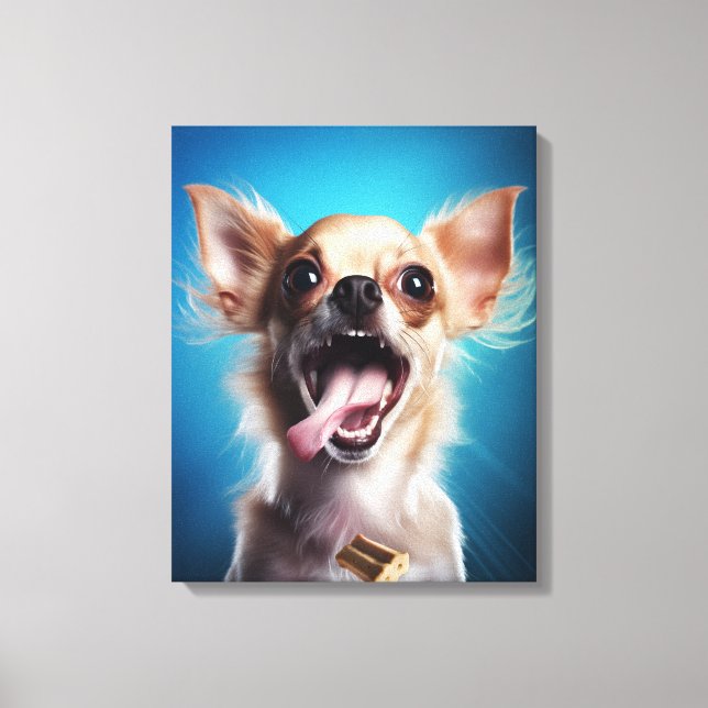 Chihuahua Treat Action Canvastryck (Framsida)