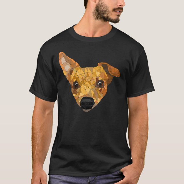 Chihuahua Triangles T Shirt (Framsida)