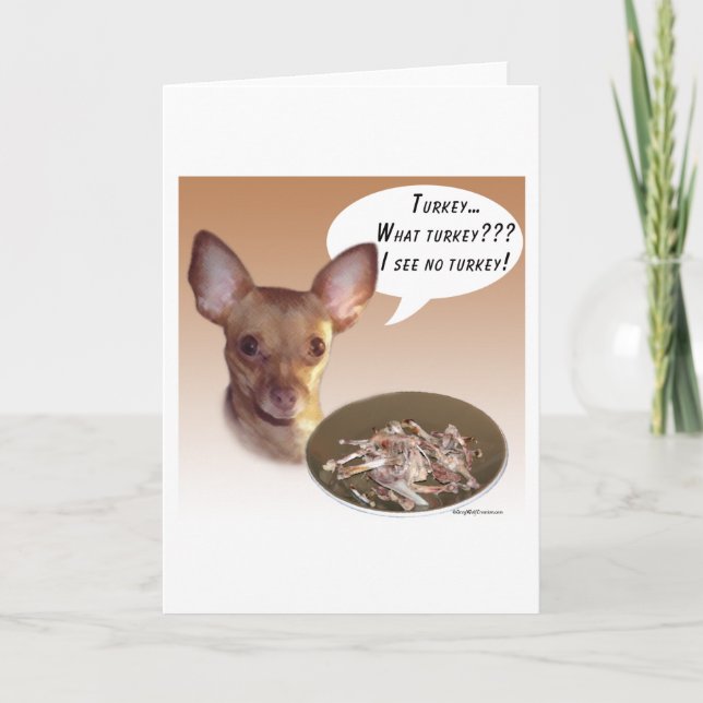 Chihuahua Turkey Helgkort (Framsida)
