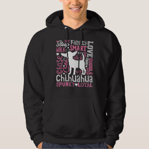Chihuahua Typography För manar Women Boys Girls Ki Hoodie