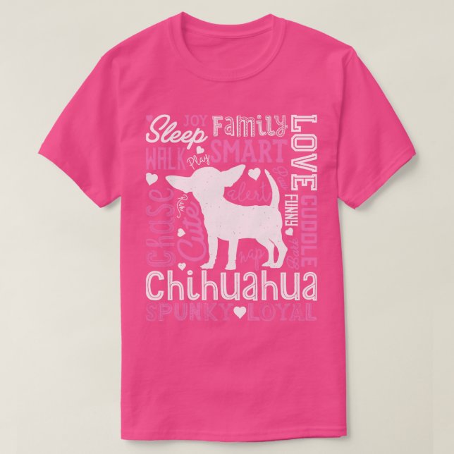 Chihuahua Typography för manar Women Boys Girls Ki T Shirt (Design framsida)
