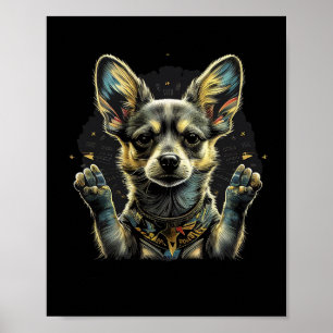 Chihuahua Ukraina Fred Och Kärlek Flagga Hjälp Hun Poster