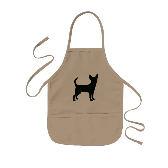 Chihuahua-ungar apron. barnförkläde (Framsidan)
