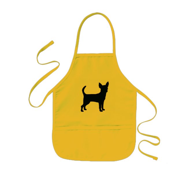 Chihuahua-ungar apron. barnförkläde (Framsidan)