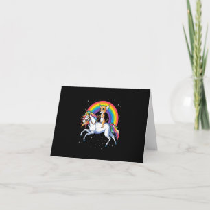 Chihuahua unicorn-flickor, galaxa rainbow do anteckningskort