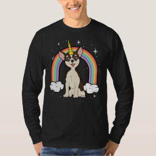 Chihuahua Unicorn Hund Rainbow Galaxy Space Girls  T Shirt