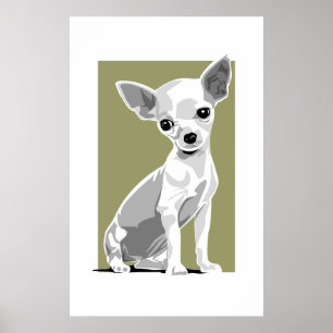 Chihuahua-utskrift med bakgrund poster