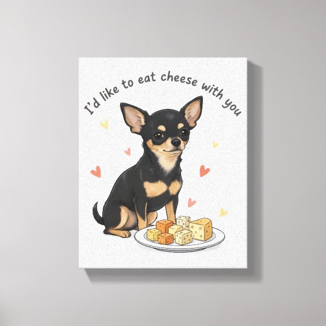 Chihuahua utsträckt canvastryck (Framsida)