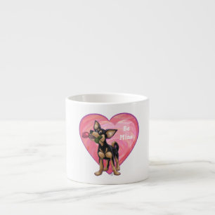 Chihuahua Valentindagen Espressomugg