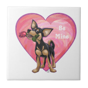 Chihuahua Valentindagen Kakelplatta