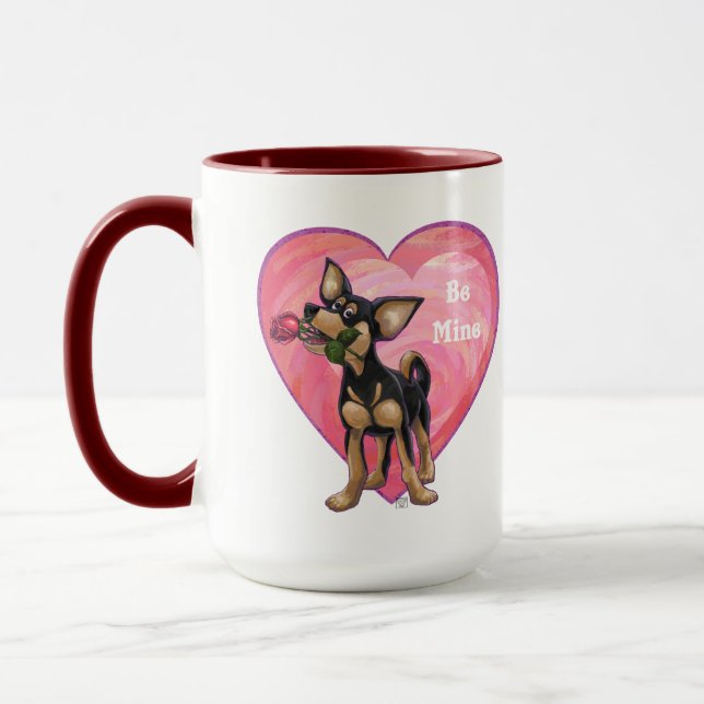 Chihuahua Valentindagen Mugg (Vänster)
